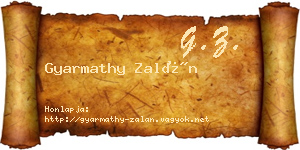 Gyarmathy Zalán névjegykártya