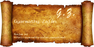 Gyarmathy Zalán névjegykártya